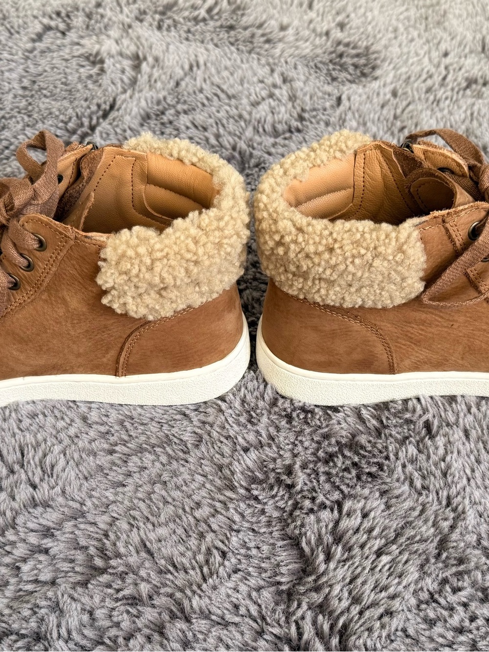 UGG Women's Chestnut High-Top Shearling-Trim Sneakers - Picture 5 of 10